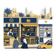 محلات في شارع مصري